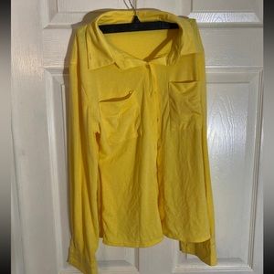 Yellow button up shirt